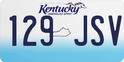 KY license plate 129JSV