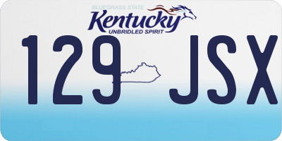 KY license plate 129JSX
