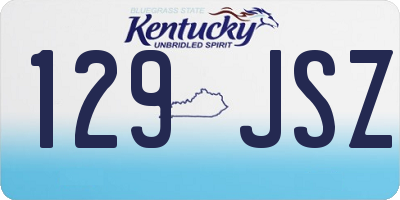 KY license plate 129JSZ
