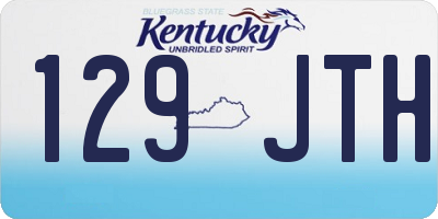 KY license plate 129JTH