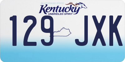 KY license plate 129JXK