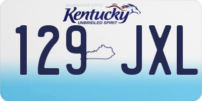 KY license plate 129JXL