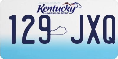 KY license plate 129JXQ