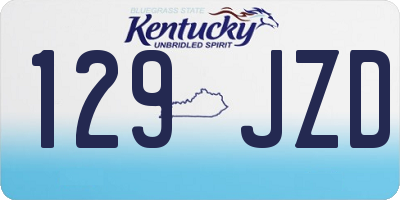KY license plate 129JZD