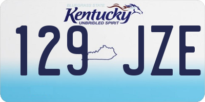 KY license plate 129JZE