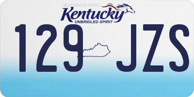 KY license plate 129JZS