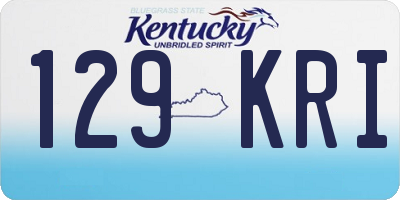 KY license plate 129KRI