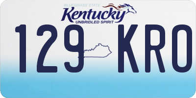 KY license plate 129KRO