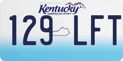 KY license plate 129LFT