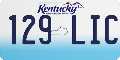 KY license plate 129LIC