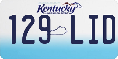 KY license plate 129LID