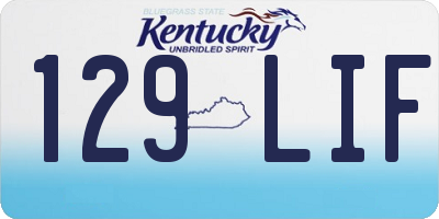 KY license plate 129LIF