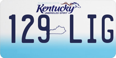 KY license plate 129LIG