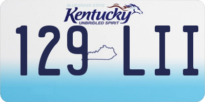 KY license plate 129LII