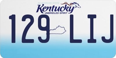 KY license plate 129LIJ