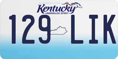 KY license plate 129LIK