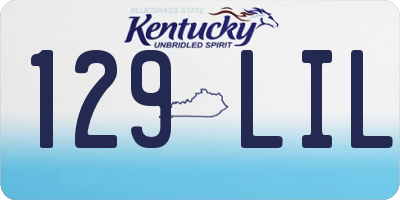 KY license plate 129LIL