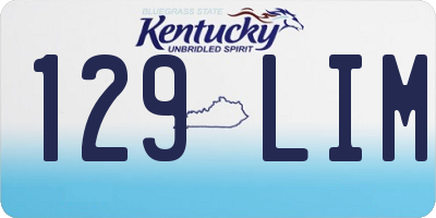 KY license plate 129LIM