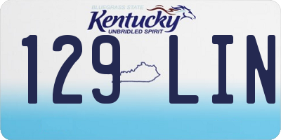KY license plate 129LIN