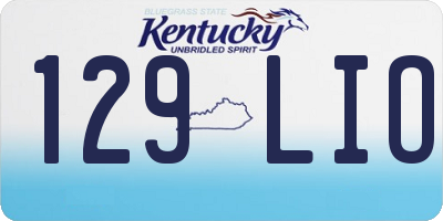KY license plate 129LIO