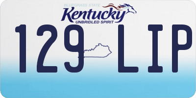 KY license plate 129LIP