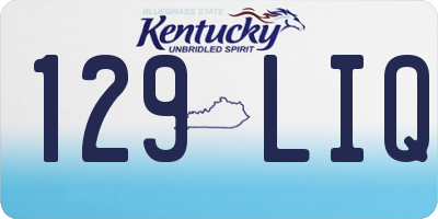 KY license plate 129LIQ
