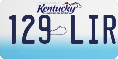 KY license plate 129LIR
