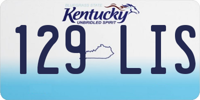 KY license plate 129LIS
