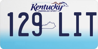 KY license plate 129LIT