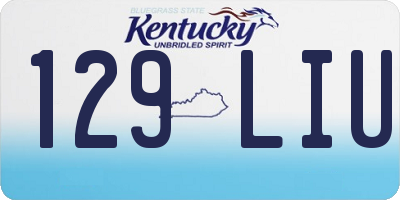 KY license plate 129LIU