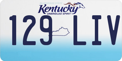 KY license plate 129LIV