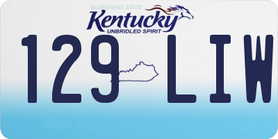 KY license plate 129LIW