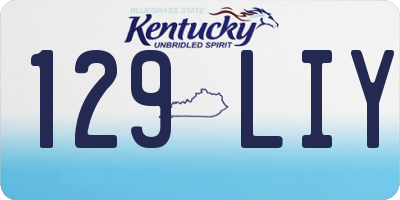 KY license plate 129LIY