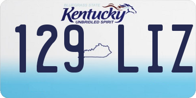 KY license plate 129LIZ