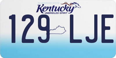 KY license plate 129LJE