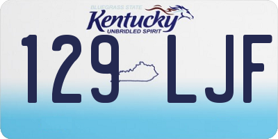 KY license plate 129LJF