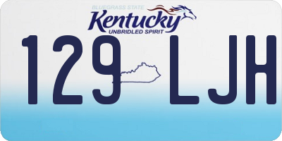 KY license plate 129LJH