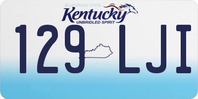 KY license plate 129LJI