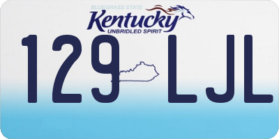 KY license plate 129LJL