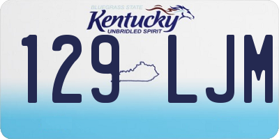 KY license plate 129LJM