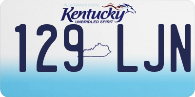 KY license plate 129LJN