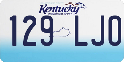 KY license plate 129LJO