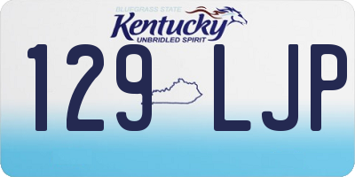 KY license plate 129LJP