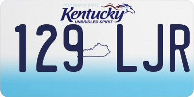 KY license plate 129LJR