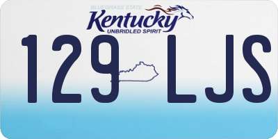 KY license plate 129LJS