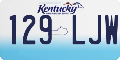 KY license plate 129LJW