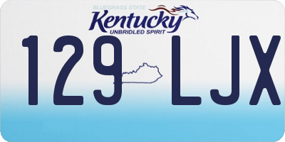 KY license plate 129LJX