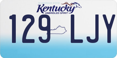 KY license plate 129LJY