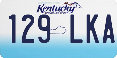 KY license plate 129LKA