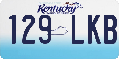 KY license plate 129LKB